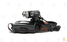 Фонарь налобный Без бренда HT-673 COB от аккумулятора 4 режима черный