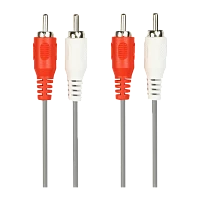 Кабель Smartbuy KA-223 2xRCA (m)-2xRCA (m) 3.0м силикон серый (1/200)