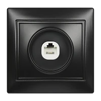 Розетка Smartbuy телефонная 1-местная черная "Венера"