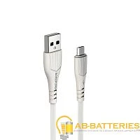 Кабель Borofone BX37 USB (m)-microUSB (m) 1м 2.4A ПВХ белый (1/360)