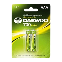 Аккумулятор бытовой Daewoo HR03 AAA BL2 NI-MH 700mAh (2/20/100)