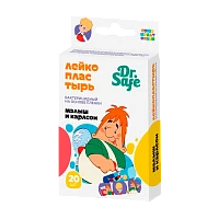 Пластырь бактерицидный Dr.Safe Карлсон 7.2см x 1.9см на нетканой основе 20шт.