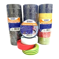 Изолента STICKY 19мм*20м ПВХ черный (1/10/36)