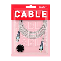 Кабель Smartbuy Type-C (m)-Lightning (m) 1м 3.0A нейлон серый