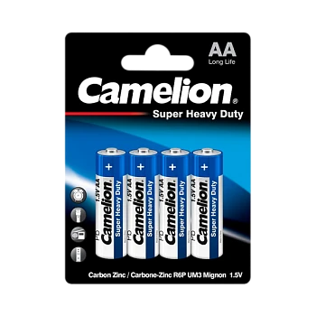 Батарейка Camelion BLUE R6 AA BL4 Heavy Duty 1.5V (4/48/960)