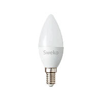 Лампа светодиодная Sweko C35 E27 5W 6500К 230V свеча (1/5/100)