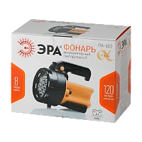 Фонарь туристический ЭРА PA-602 АЛЬФА 3W 19LED от аккумулятора компас оранжевый (1/8)
