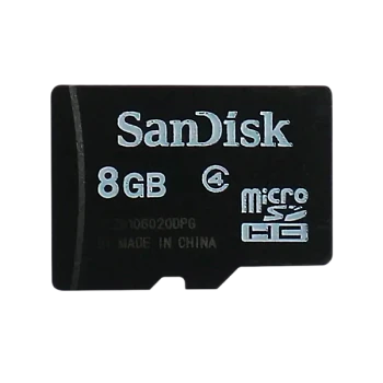 Карта памяти microSD SanDisk 8GB Class4 20 МБ/сек с адаптером
