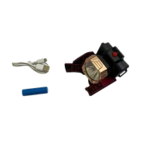 Фонарь налобный Без бренда YT-1370/НЕ1370 от аккумулятора 2 режима черный