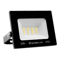 Прожектор светодиодный Ultraflash UFD001 20W 230V 6500К черный (1/20)