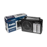Радиоприемник MRM-Power MR-607AC пластик Jack3.5 черный (1/40) 