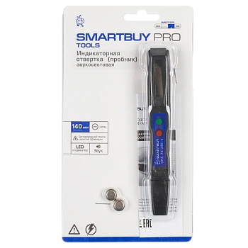 Индикаторная отвертка Smartbuy Tools PRO 140мм пробник с батарейкой