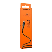 Кабель Borofone BX16 USB (m)-microUSB (m) 1м 2.4A ПВХ черный (1/648)