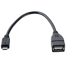Кабель Perfeo USB (f)-microUSB (m) 0.2м черный (1/100)