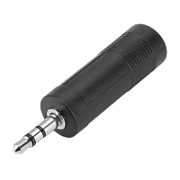 Переходник GoPower Jack 3.5mm (m)-Jack 6.3mm (f) черный Premium Zip-Lock c подвесом (1/500)