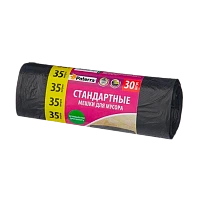Мешки для мусора Paterra 35л 8мкм ПНД 30шт. черный (1/40)