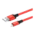 Кабель HOCO X14 USB (m)-Lightning (m) 1.0м 2.0A нейлон красный черный (1/33/330)