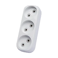 Разветвитель Makel 3р.С/З 10A белый 10032 (1/20)