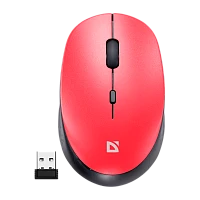 Мышь беспроводная Defender MB-027 Auris бесшумная bluetooth красный (1/40)