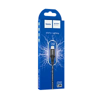 Кабель HOCO X50 USB (m)-Lightning (m) 1м 2.4A нейлон черный (1/31/310)