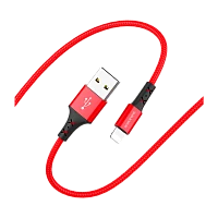 Кабель Borofone BX20 USB (m)-Lightning (m) 1м 2.0A нейлон красный (1/648)