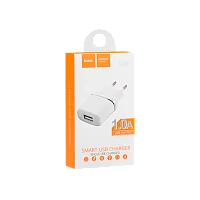 Сетевое З/У HOCO C11 1USB 1.0A с кабелем microUSB белый (1/10/100)