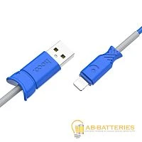 Кабель HOCO X24 USB (m)-Lightning (m) 1м 2.4A силикон синий (1/31/310)