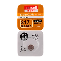 Батарейка Maxell 317 (SR516SW) BL1 Silver Oxide 1.55V 0%Hg (1/10/100)