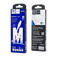 Кабель GFPower 23M USB (m)-microUSB (m) 2м 2.1A ПВХ белый (1/200/800)