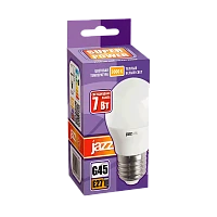 Лампа светодиодная JAZZway G45 E27 7W 3000К 230V шар матовая (1/10/100)