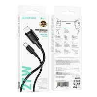Кабель Borofone BX111 Type-C (m)-Lightning (m) 1м 3.0A 27W ПВХ PD3.0 черный