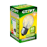 Лампа накаливания Старт E27 40W 230V шар ДШ матовая (1/10/100)
