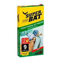 Пластины от моли SuperBAT Хвоя, 1шт. - (комплект 9 пластин + 2 крючка) (1/45)