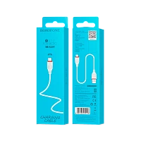 Кабель Borofone BX17 USB (m)-microUSB (m) 1м 2.4A ПВХ белый (1/648)