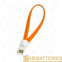 Кабель Smartbuy iK-402m USB (m)-Apple 30pin (m) 0.2м 1.4A силикон оранжевый (1/350)