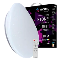 Светильник настенно-потолочный Космос STONE Premium 75W 230V LED накладной пульт ДУ белый (1/5)