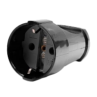 Розетка штепсельная Volsten S1-MZ12 16A С/З черный (1/20/200)