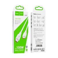 Кабель HOCO X93 Type-C (m)-Type-C (m) 1м 3.0A 100W TPE белый (1/37/370)