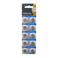 Батарейка GoPower G13/LR1154/LR44/357A/A76 BL10 Щелочная 1.5V (10/100/3600)