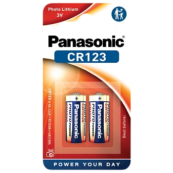 Батарейка Panasonic CR123A BL2 Lithium (2/20/200)