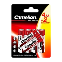 Батарейка Camelion Plus LR6 AA BL4+2 Alkaline 1.5V (6/72/576)