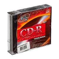 Диск CD-R VS 700MB 52x 5шт. SlimCase (5/200)