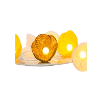 Гирлянда Космос Цветы 10LED 1,35+0,3м желтая гамма белый теплый (1/12)