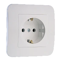 Розетка Makel Lillium Natural 1гн. 16A С/З белый 55028 (1/12)