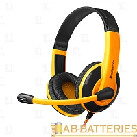 Наушники полноразмерные Defender G-120 Warhead с микр. игровые оранжевый (1/28)