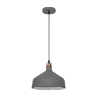 Светильник потолочный Camelion PL-425L Amsterdam 60W 230V E27 IP20 подвес серый (1/4)