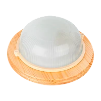 Светильник влагозащищенный Camelion 1302D 60W 230V E27 IP54 накладной клён (1/8)