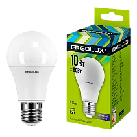 Лампа светодиодная Ergolux A60 E27 10W 6500К 172-265V груша ЛОН (1/10/100)