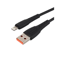 Кабель GoPower GP07L USB (m)-Lightning (m) 1м 2.4A силикон черный (1/200/800)