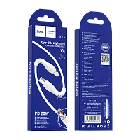 Кабель HOCO X55 Lightning (m)-Type-C (m) 1м 3.0A 20W ПВХ белый (1/31/310)